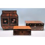 A COLLECTION OF THREE EARLY 20TH CENTURY TRINKET / JEWELLERY BOXES