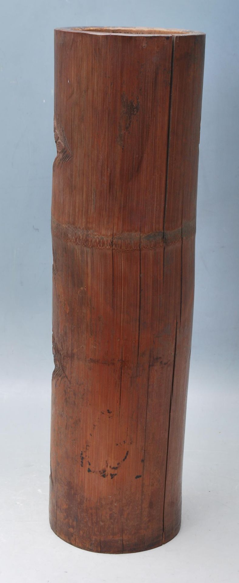 20TH CENTURY ANTIQUE CHINESE ORIENTAL BAMBOO STEM VASE - Bild 3 aus 6