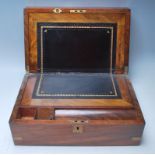 19THN CENTURY WALNUT WRITING SLOPE