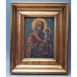 ANTIQUE 20TH CENTURY RUSSIAN ICON OF THE HANDED MOTHER OF GOD