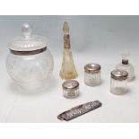 ANTIQUE SILVER DRESSING TABLE ITEMS