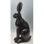 20TH CENTURY BRONZE SCULPTURE OF A HARE SIGNED FRATIN