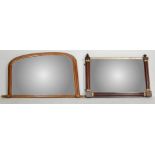 19TH CENTURY OVERMANTLE MIRROR AND ANOTHER