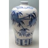 ANTIQUE CHINESE BLUE AND WHITE LARGE VASE