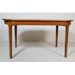 TEAK WOOD DINING TABLE AND SIX CHAIRS