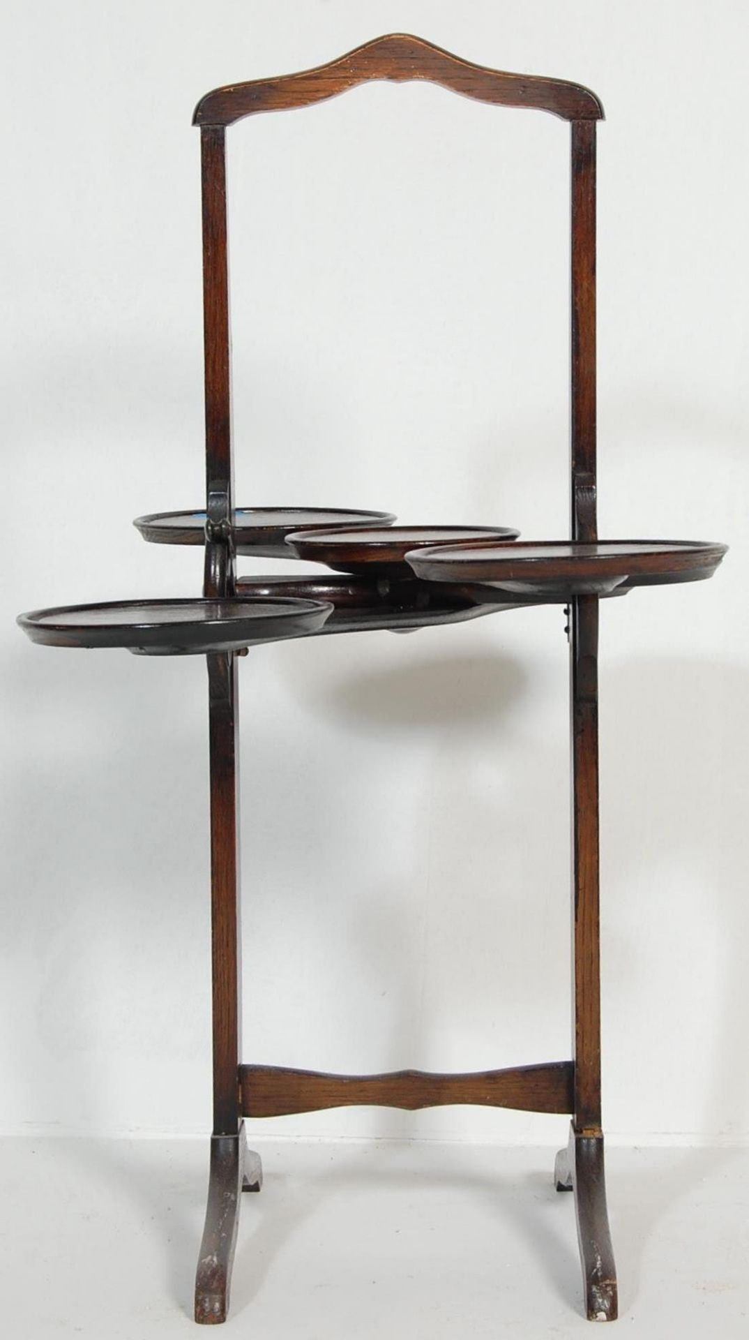 1920’S MAHOGANY FREESTANDING METAMORPHIC CAKE STAND - Image 3 of 8