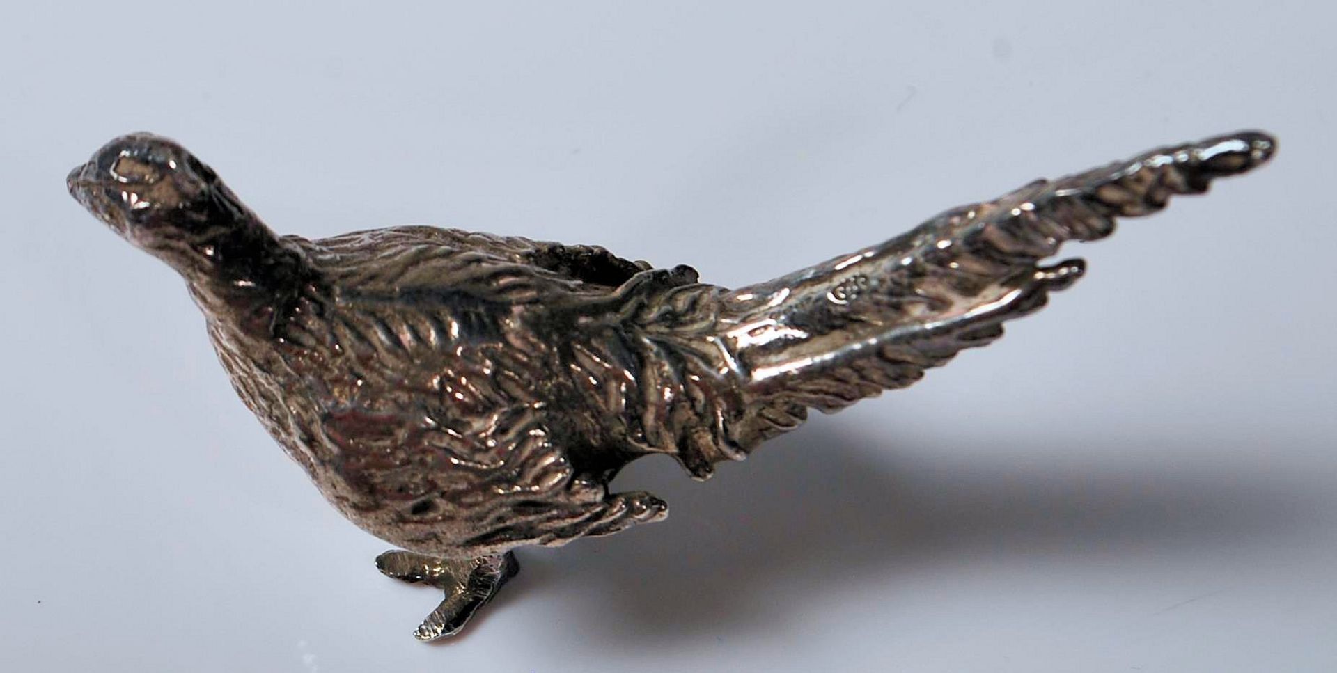 HALLMARKED LONDON 1977 SOLID STERLING SILVER PHEASANT - Image 4 of 6