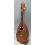 ANTIQUE ITALIAN MANDOLIN WITH MOTHER OF PEARL