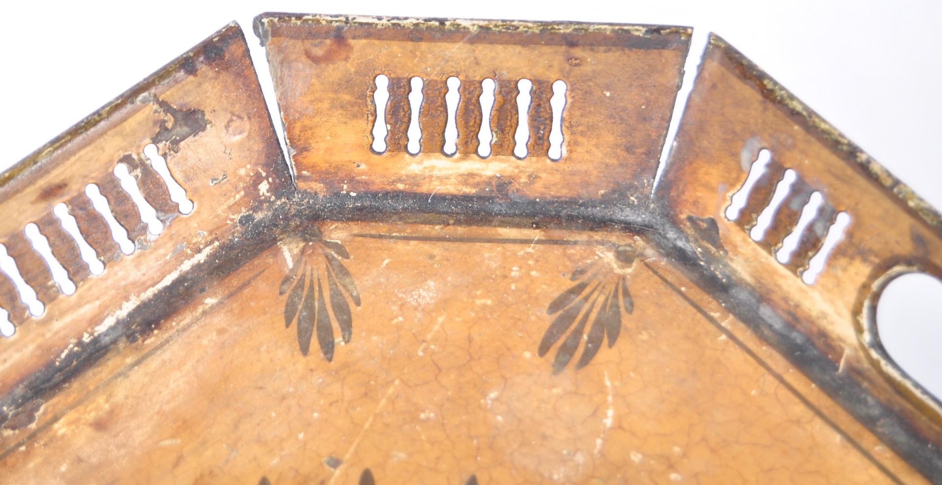 EARLY 19TH CENTURY GEORGIAN REGENCY PONYTPOOL TOLE WARE TRAY - Bild 4 aus 4