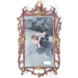 BEAUTIFUL ROCOCO INFLUENCE CHERUB AND SCROLL WALL MIRROR