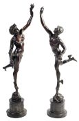 AFTER GIAMBOLOGNA - A PAIR OF BRONZES IN THE FORMS