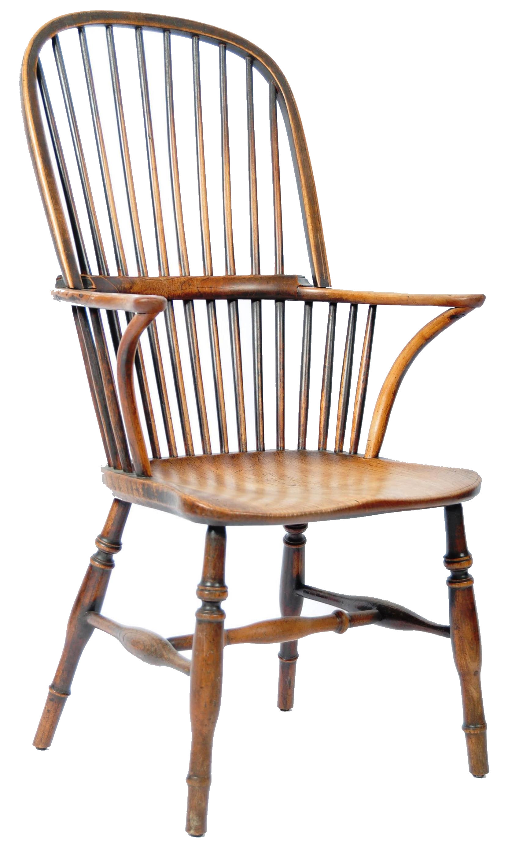 19TH CENTURY ENGLISH ANTIQUE BEECH AND ELM WINDSOR CHAIR
