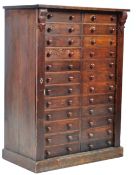 RARE 19TH CENTURY VICTORIAN PINE DOUBLE WELLINGTON CHEST OF DRAWERS