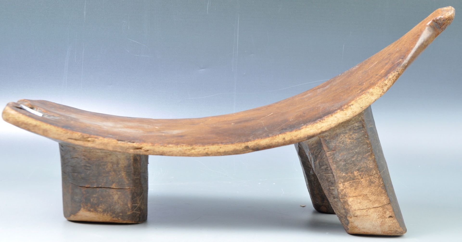 AFRICAN TRIBAL ANTIQUE CARVED LOBI STOOL - Image 2 of 5