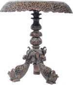 IMPRESSIVE 19TH CENTURY BURMESE ANTIQUE CARVED CENTER TABLE