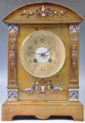 STUNNING 19TH CENTURY CHAMPLEVE ENAMEL TABLE CLOCK BY S. MARTI