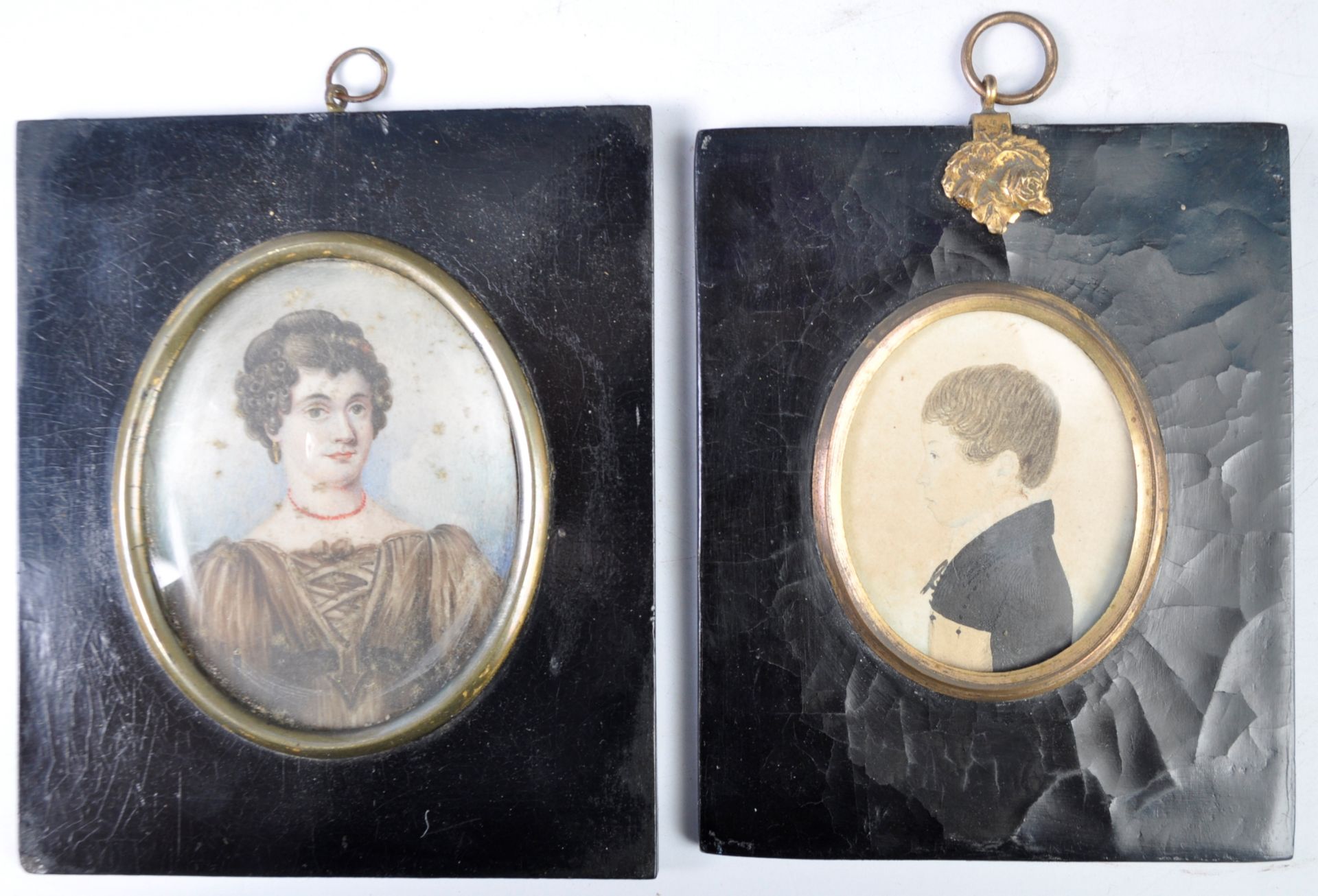 COLLECTION OF ENGLISH ANTIQUE PORTRAIT MINIATURES - Bild 2 aus 4