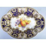 ALBERT SHUCK - ROYAL WORCESTER FRUIT STUDY SERVING BOWL