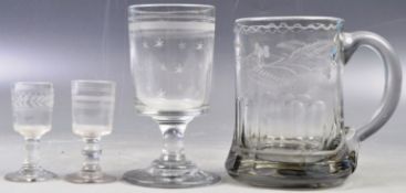 COLLECTION OF LATE 19TH CENTURY ANTIQUE GLASSES