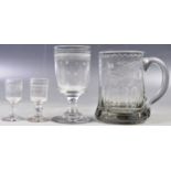 COLLECTION OF LATE 19TH CENTURY ANTIQUE GLASSES