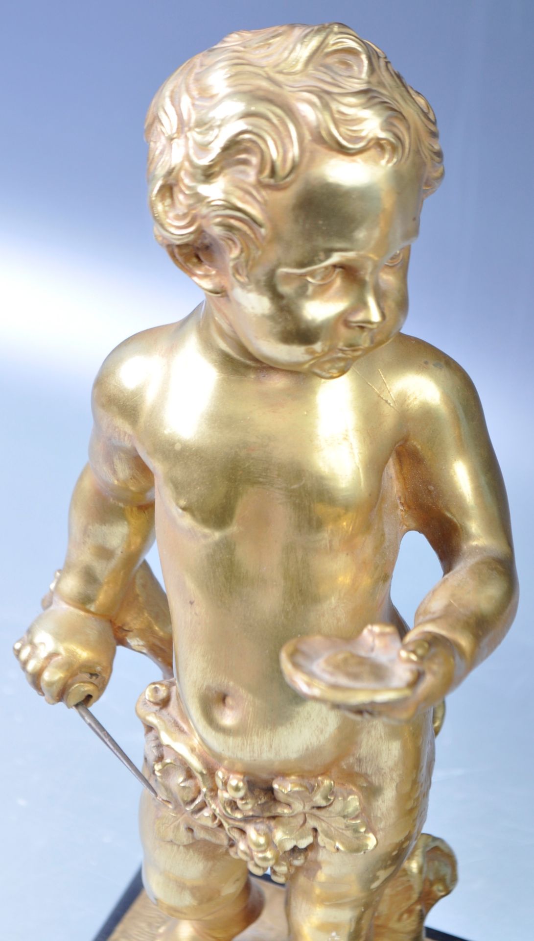 PAIR OF BEAUTIFUL GILT PAINTED MODELS OF BACCHANALIAN CHERUBS - Bild 3 aus 6