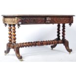 19TH CENTURY VICTORIAN JACOBEAN REVIVAL OAK LIBRARY TABLE