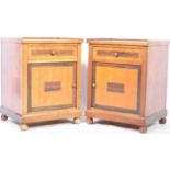 PAIR OF FRENCH ART DECO WALNUT BEDSIDE CABINETS