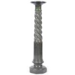 RARE 19TH CENTURY VICTORIAN CONISH SERPENTINE MARBLE COLUMN