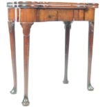 18TH CENTURY GEORGIAN MAHOGANY DOG EAR CARD TABLE