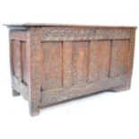 RARE 17TH CENTURY OAK SCOTTISH COFFER TRUNK