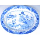 19TH CENTURY CHINESE ANTIQUE PORCELAIN SERVING TRAY