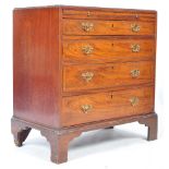 ENGLISH ANTIQUE MAHOGANY AND SATINWOOD BACHELORS CHEST