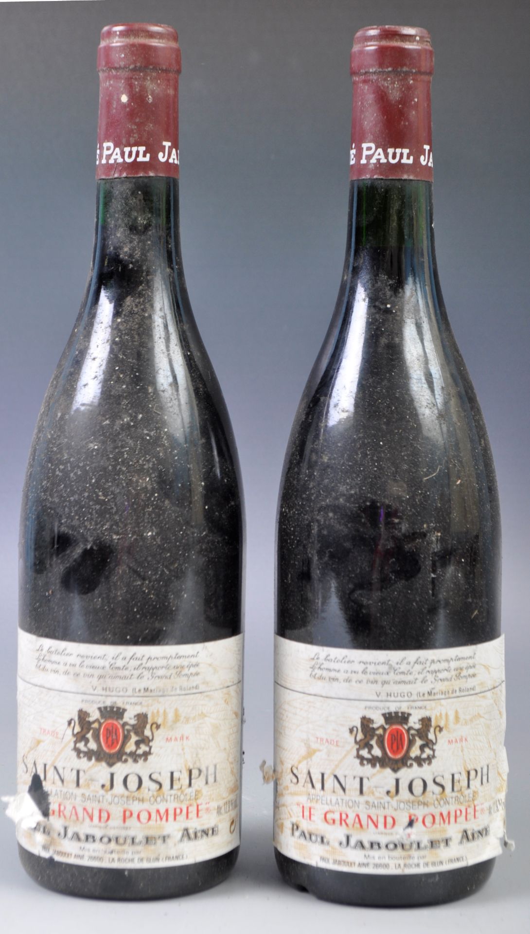 TWO BOTTLES OF PAUL JABOULET AINE SAINT JOSEPH FRENCH WINE