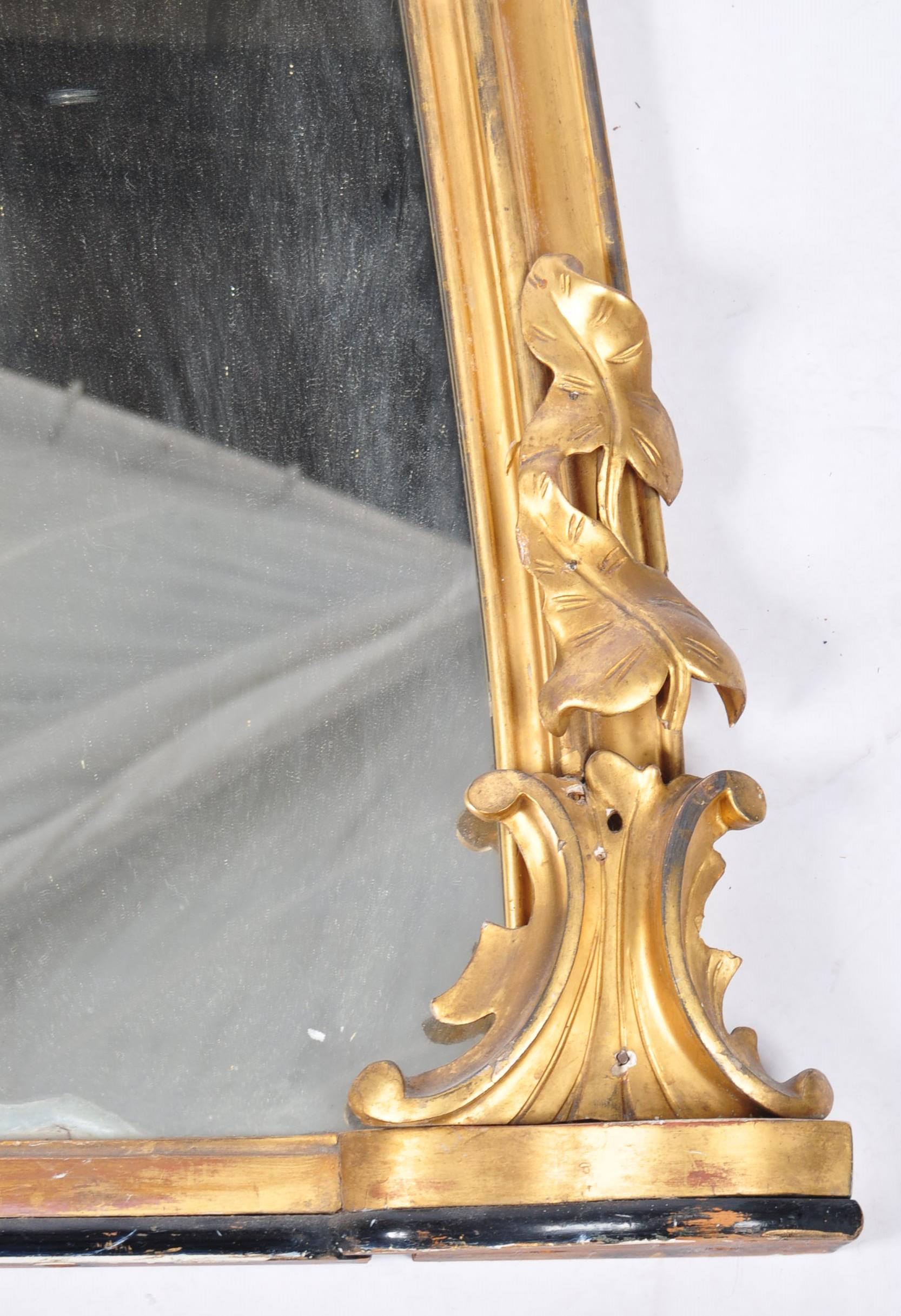 LARGE VICTORIAN GILT OVERMANTEL MIRROR - Image 4 of 5