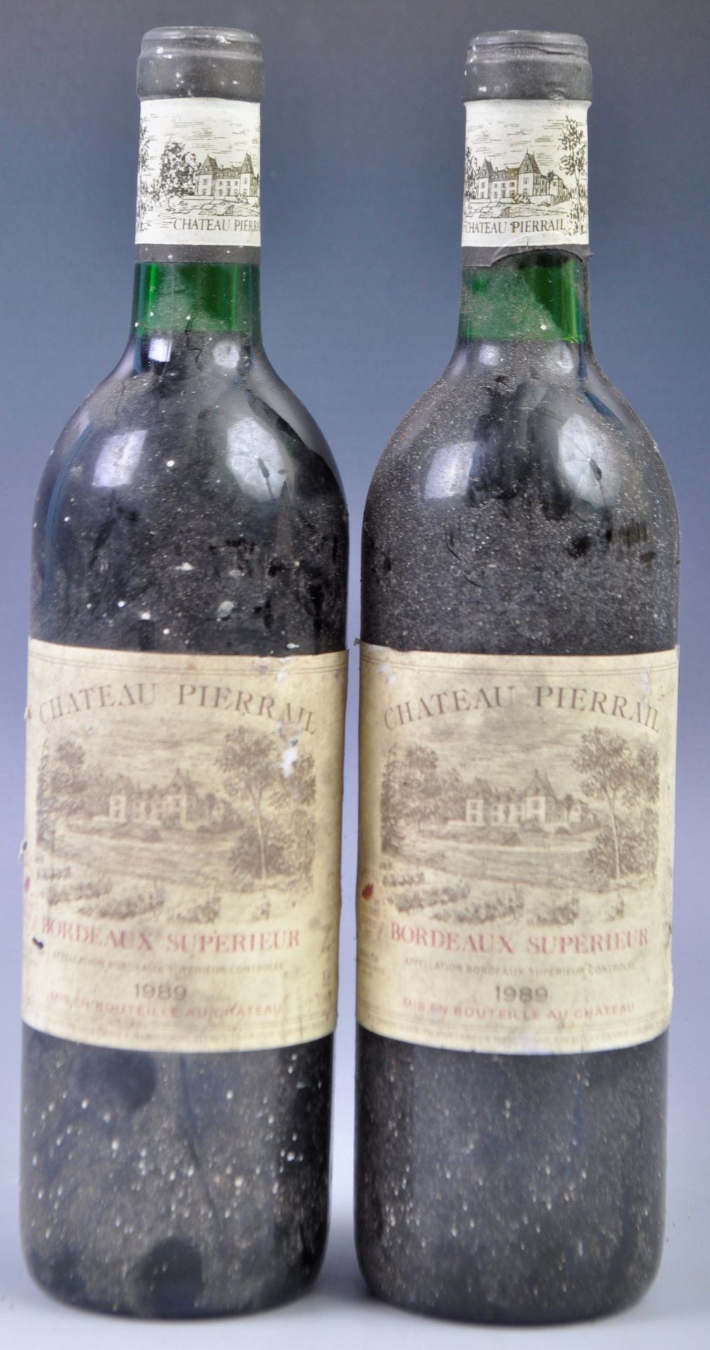 TWO BOTTLES OF 1989 CHATEAU PIERRAIL BORDEAUX SUPERIEUR WINE