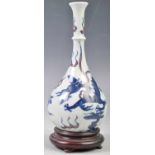 19TH CENTURY CHINESE DRAGON QING DYNASTY BOTTLE VASE