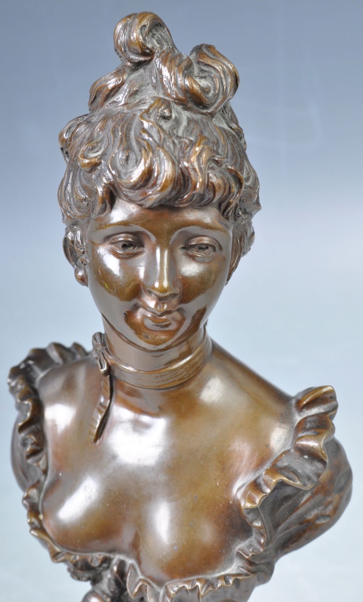 19TH CENTURY BRONZE BUST BY CHARLES ANFRIE FRENCH - Bild 4 aus 4