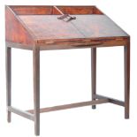 ANTIQUE STYLE STITCHED LEATHER DICKENS DESK