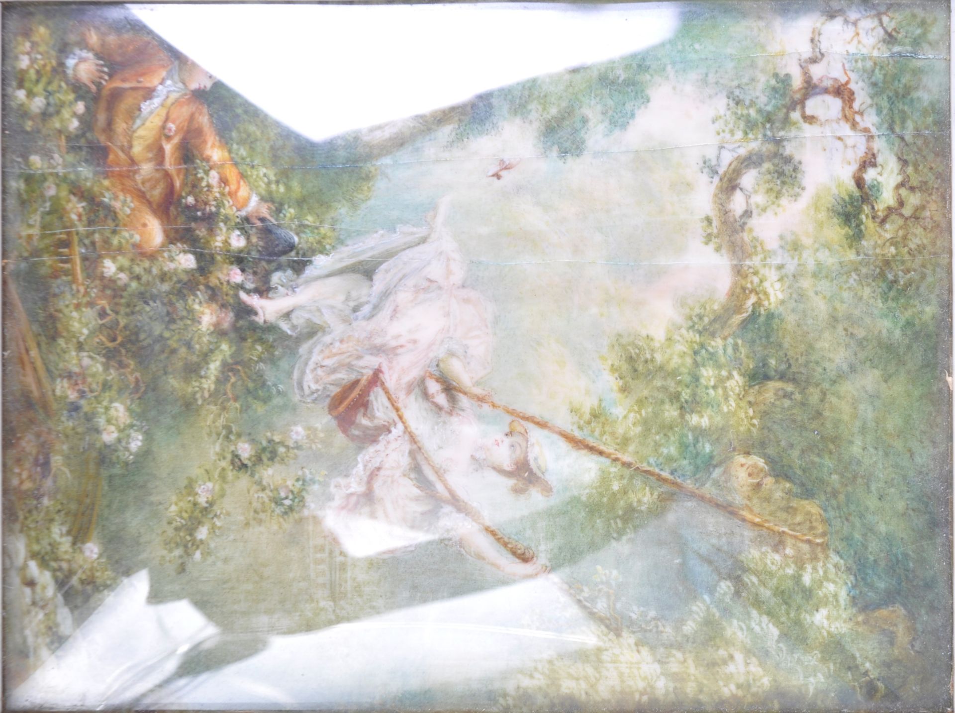 AFTER JH FRAGONARD - THESWING - IVORY PANEL PAINTING - Bild 2 aus 4