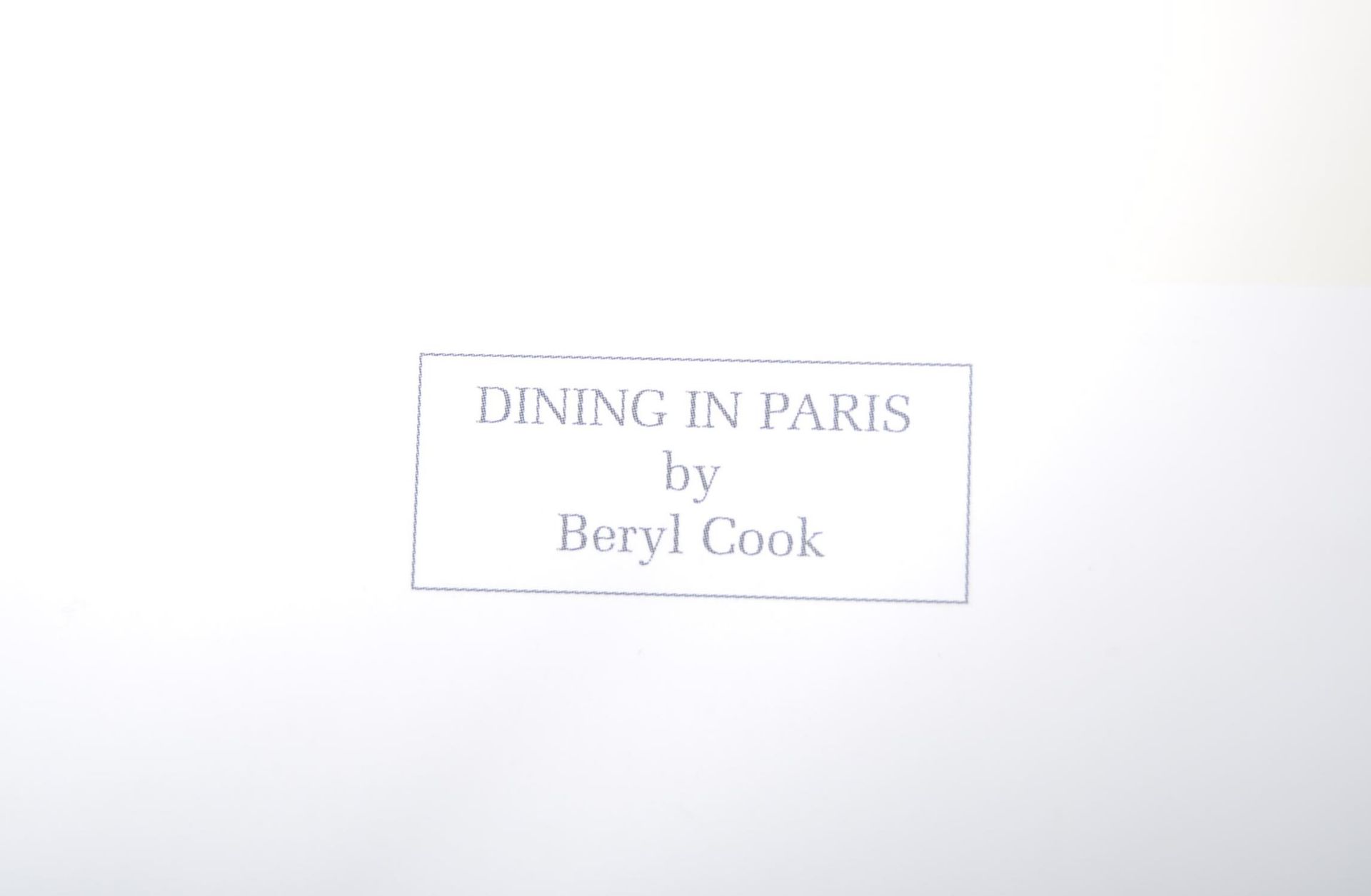 BERYL COOK DINING IN PARIS SIGNED PRINT - Bild 5 aus 6