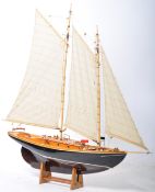 MUSEUM QUALITY SCRATCH BUILT MODEL POND YACHT BOAT