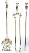 19TH CENTURY SET OF POLISHED BRASS FIRE IRONS