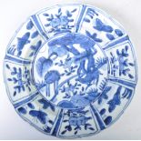 RARE CHINESE KRAAK WARE ANTIQUE PORCELAIN PLATE
