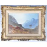 OIL ON BOARD PAINTING OF HIGHLAND SCENE BY JAMES WILLIAMSON