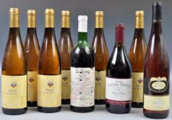 COLLECTION OF NINE RED AND WHITE WORLD WINE BOTTLES