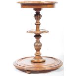 QUALITY 19TH CENTURY WALNUT THREE TIER SMOKERS STAND COMPANION