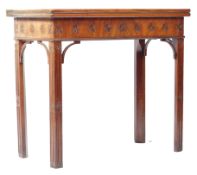 18TH CENTURY GEORGIAN MAHOGANY CARVED GAMES TABLE