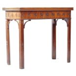 18TH CENTURY GEORGIAN MAHOGANY CARVED GAMES TABLE