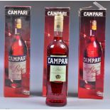 COLLECTION OF FOUR BOTTLES OF ITALIAN CAMPARI LIQUEUR