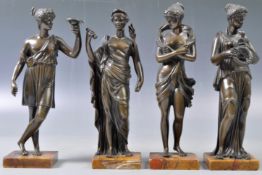 SET OF FOUR 19TH CENTURY ITALIAN GRAND TOUR BRONZES